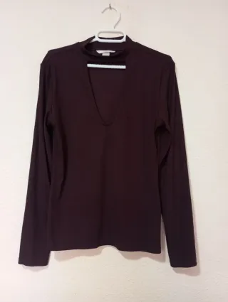 Camiseta manga larga mujer morada