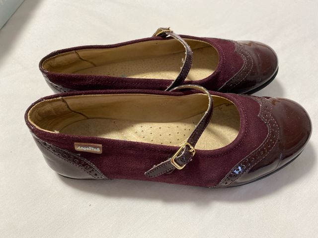 Merceditas burdeos Angelitos talla 34