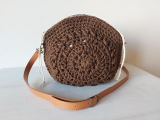 Bolso crochet marrón nuevo