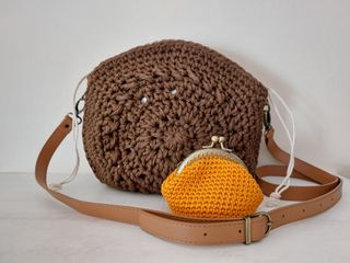 Bolso crochet marrón nuevo