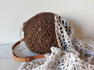Bolso crochet marrón nuevo