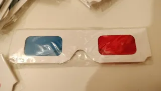 34 paia occhiali 3D anaglifici rosso/blu