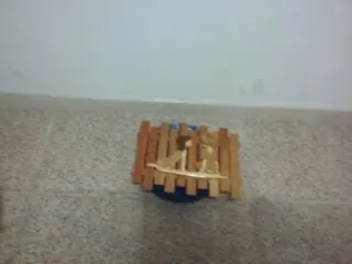 Cuadro de madera con caballos