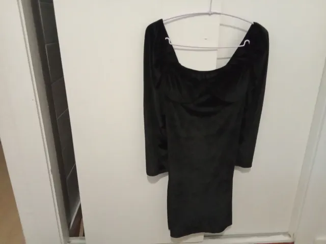 Vestido Terciopelo Negro Fiesta Talla 40-42