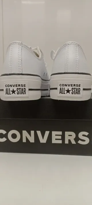 Converse All Star Cuero Blanco