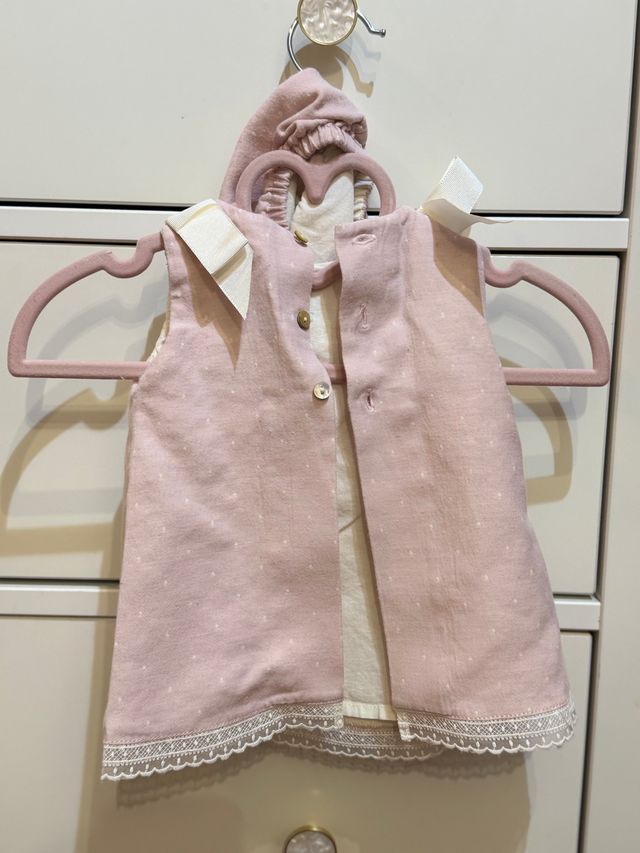 Vestido rosa 0-1 mes