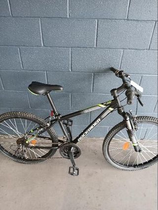 Bicicleta niños mtb 24 pulgadas Rockrider ST 500 negro 8-12