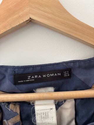 Falda Zara Seda Estampada Talla S