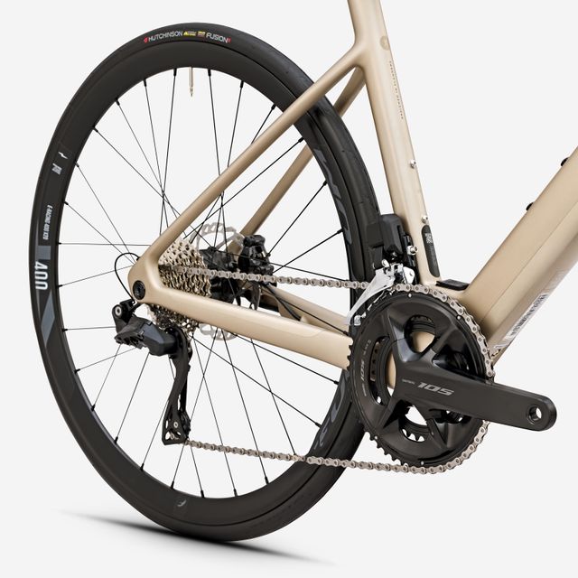 Bicicleta Carretera E-EDR CF Mahle X20 Beis Eléctrica