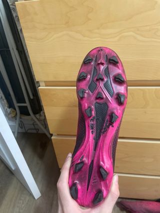 Botas de fútbol Adidas rosas talla X