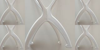 5 Soportes Pelucas 35cm Blanco