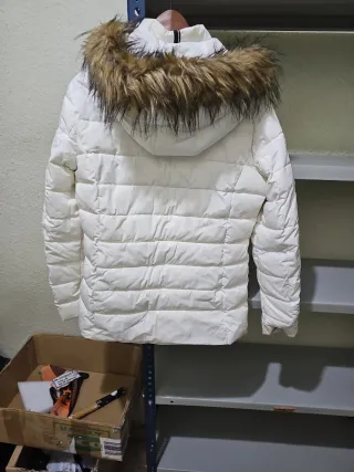 Abrigo Plumas Blanco Beige Tommy Hilfiger