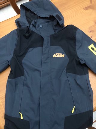 Chaqueta Impermeable KTM Negra y Gris