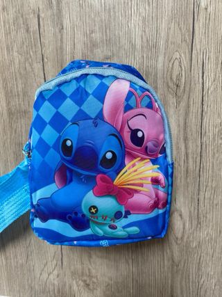 Zaino Disney Stitch & Angel Blu/Rosa Nuovo