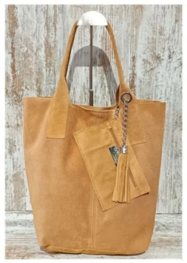 Bolso “Milano” tipo shopper de piel italiana