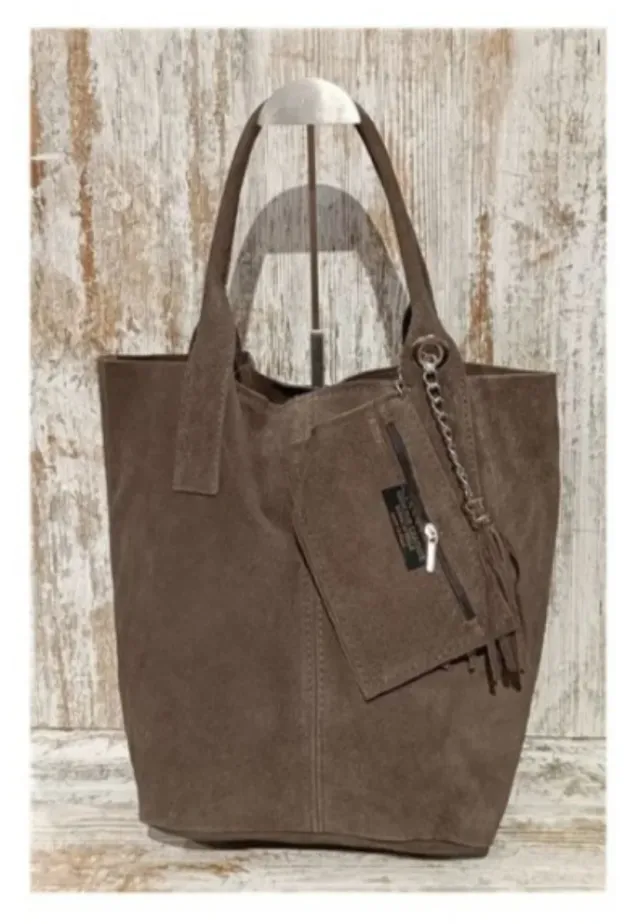 Bolso “Milano” tipo shopper de piel italiana