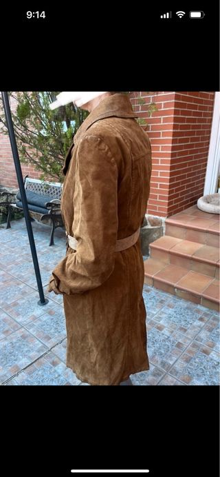 Abrigo gabardina Zara piel porcina M