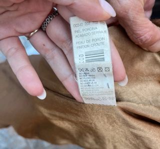 Abrigo gabardina Zara piel porcina M