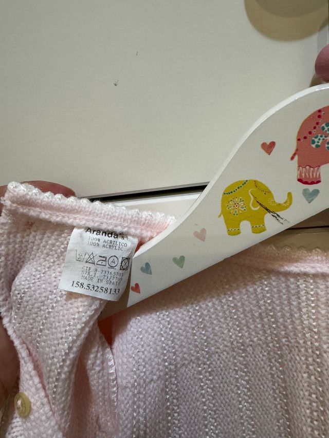 Vestido de punto rosa 0-3 meses