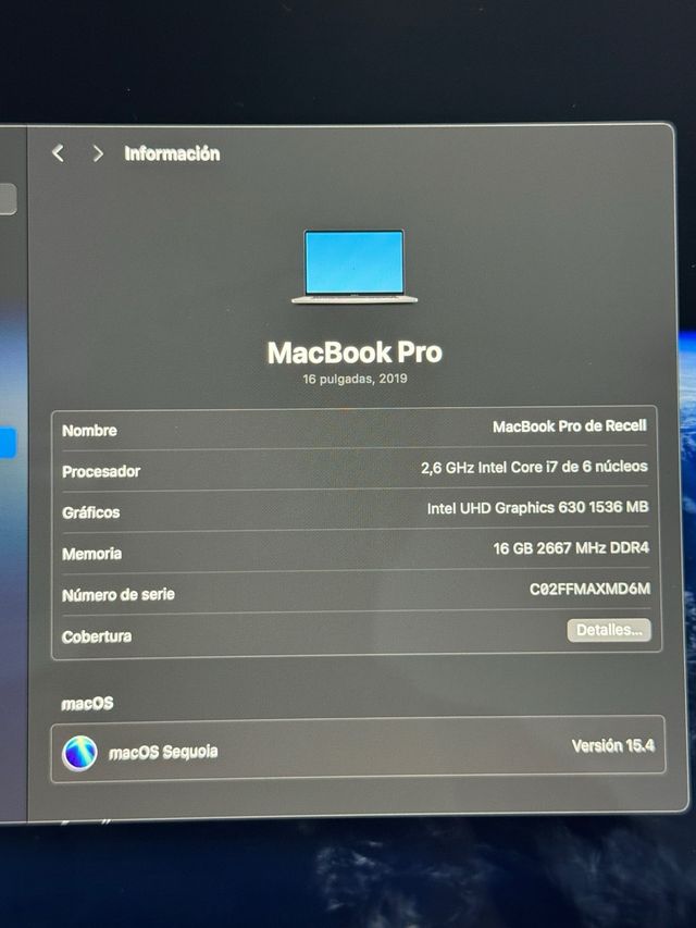MacBook Pro 16» 2019 i7 da 16/512 GB