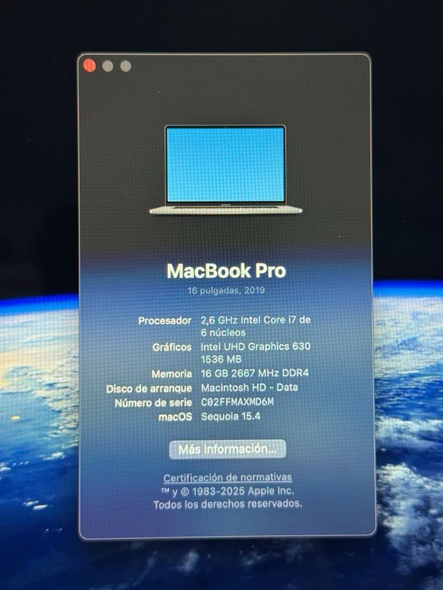 MacBook Pro 16» 2019 i7 da 16/512 GB