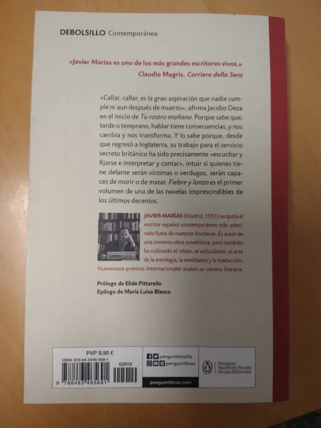 Tu rostro mañana. 1 Fiebre y lanza