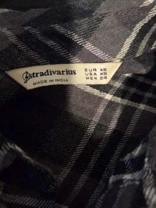 Camisa cuadros franela Stradivarius XS