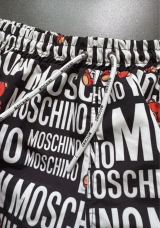Bañador Moschino Oso Teddy Negro Blanco