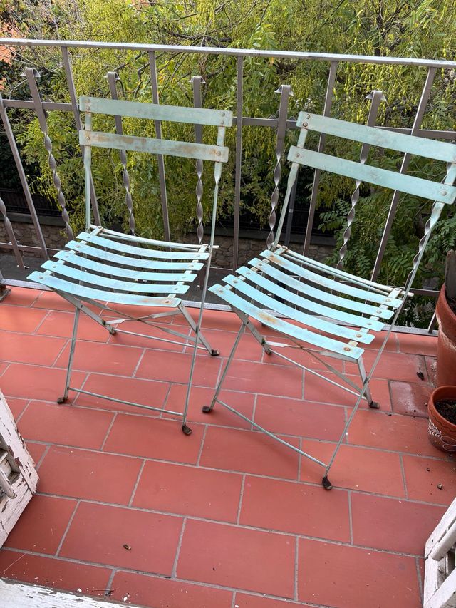 Sillas de Exterior Vintage Metálicas