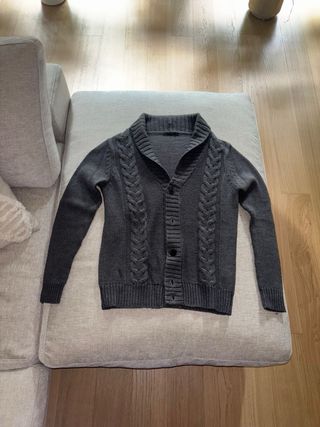 Cardigan Maglione Grigio Uomo