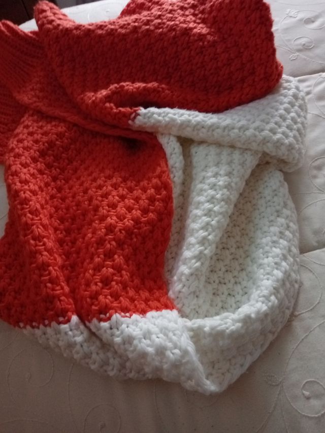 Bufanda Pepe Jeans Naranja y Blanca