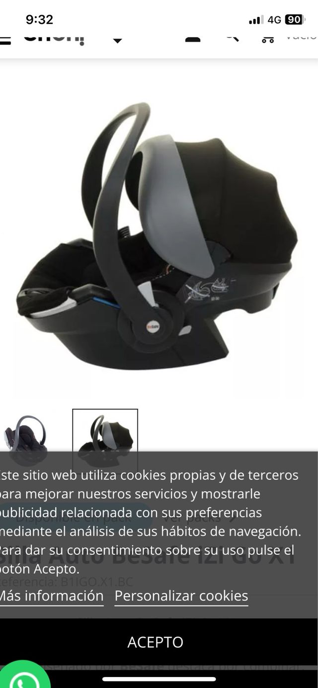 Cuco para coche de bebé (besafe)