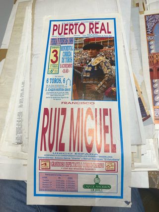 Cartel Toros Puerto Real 1989 Ruiz Miguel