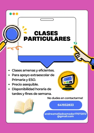 Clases particulares de primaria y ESO!