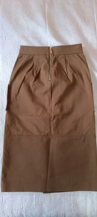Falda marrón estilo cargo