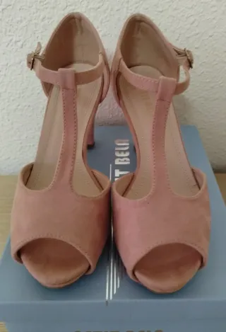 Zapatos salón rosa palo