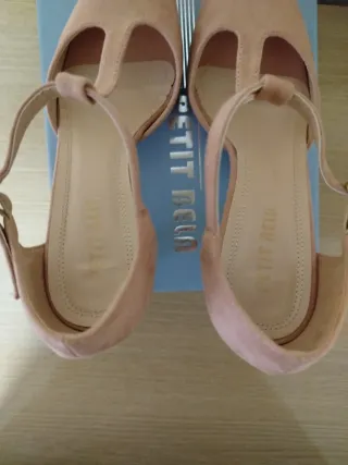 Zapatos salón rosa palo