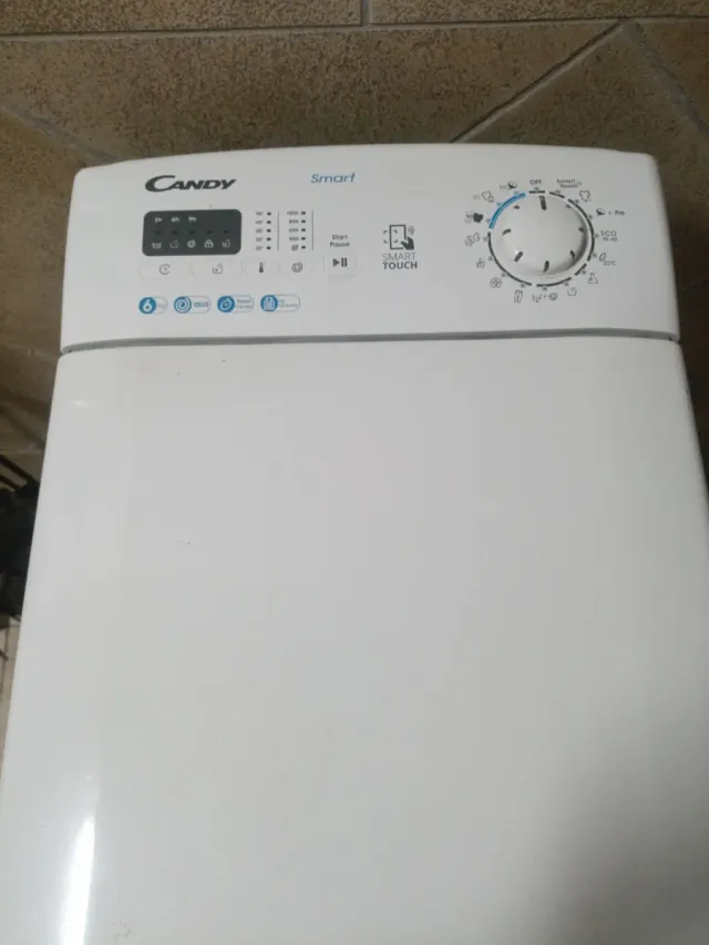 Lavadora Carga Superior Candy Blanca, estropeada