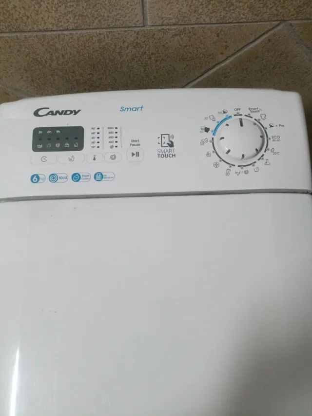 Lavadora Carga Superior Candy Blanca, estropeada