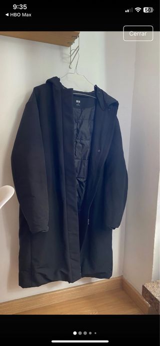 Abrigo Uniqlo Plumas Mujer Talla M