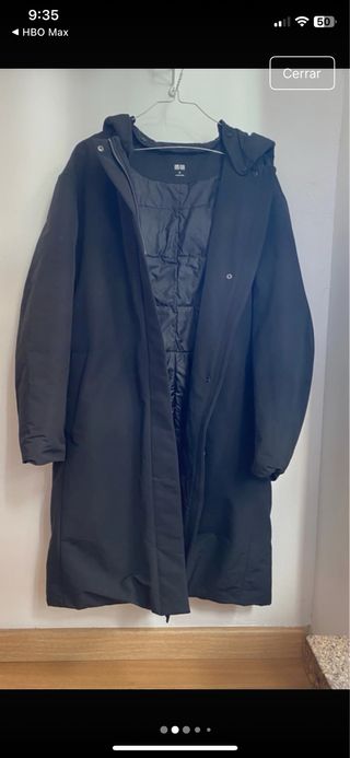 Abrigo Uniqlo Plumas Mujer Talla M