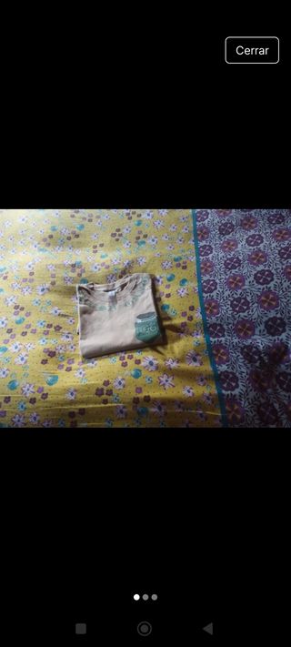 Camiseta manga corta hombre beige