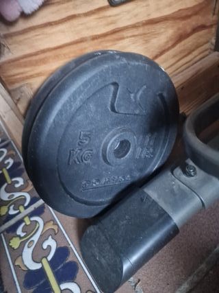 Juego de pesas y barra con cierre