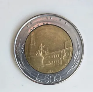 Moneda 500 Liras Italianas 1983