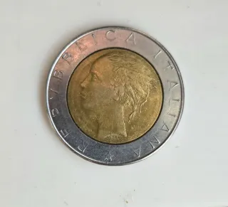 Moneda 500 Liras Italianas 1983