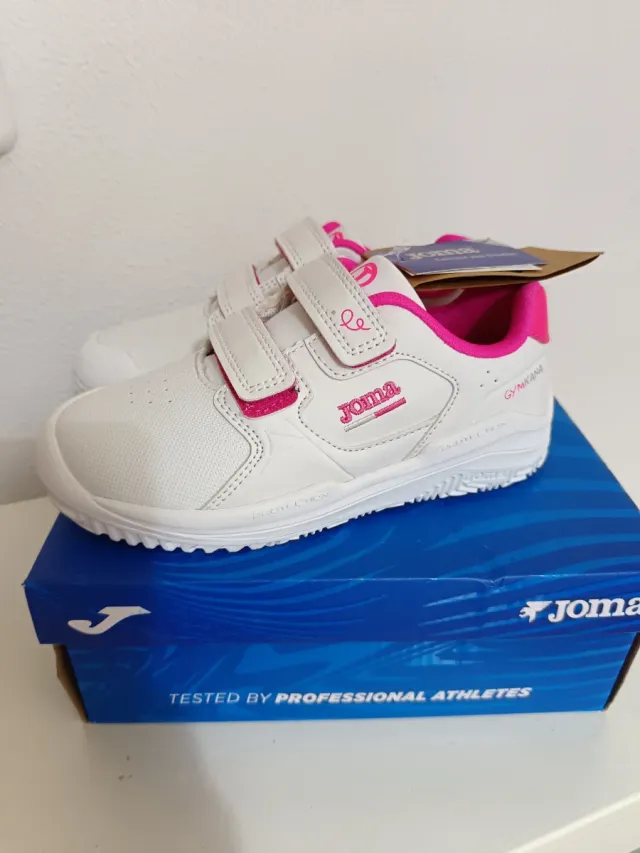 Zapatillas niña Joma blancas y rosas