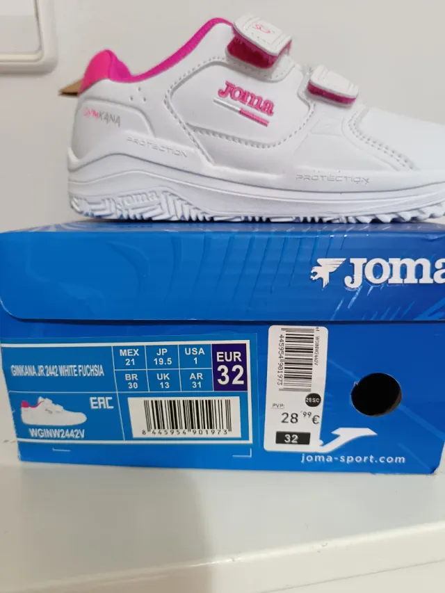 Zapatillas niña Joma blancas y rosas
