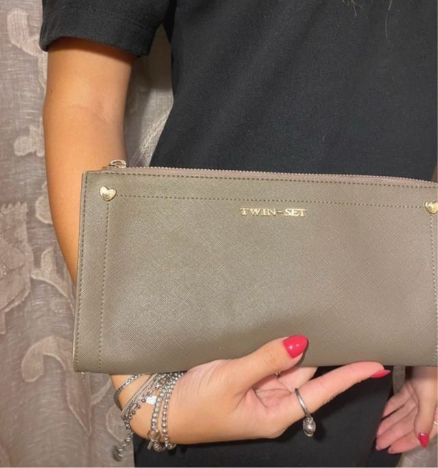 Pochette Twin-set Tortora con cuoricini