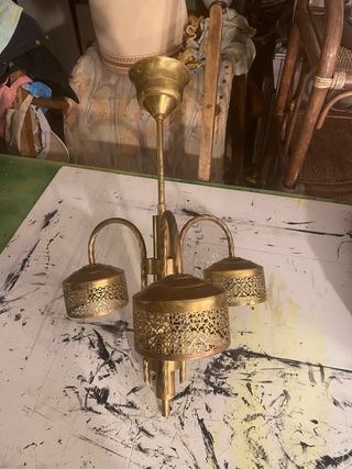 Lampadario ottone vintage