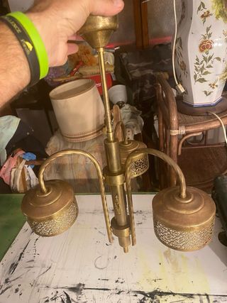 Lampadario ottone vintage